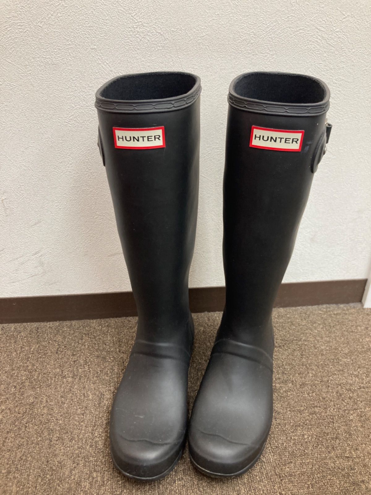 HUNTER レインブーツ 38 ブラック - メルカリ