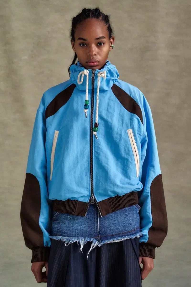 キンロックアンダーソン ADSB カラーブロック ブルゾン スカイ ブルー S