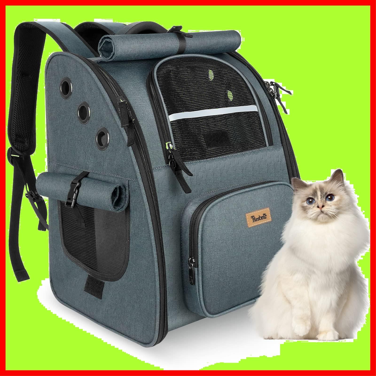 Tresbro 猫 リュック ペット 【第二世代アップグレード版】ロック式ファスナー・3面カーテン付きの ペットキャリー 犬 通気性 Tresbro 猫 キャリー リュック 犬 リュック【第二世代アップグレード版】ロック式ファスナー・3面カーテン付きの 猫 リュック キャリーバッグ 通気性  リュック 猫 キャリー 小型犬・小動物用 旅行/通院/災害避難に最適 ペットキャリー リュック 猫 0 Tresbro 猫 リュック ...