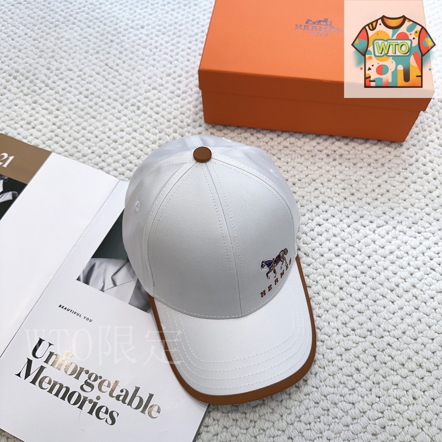 Fighters x シャウエッセン パリッ‼ Stone Wash Cap Brown Fighters x