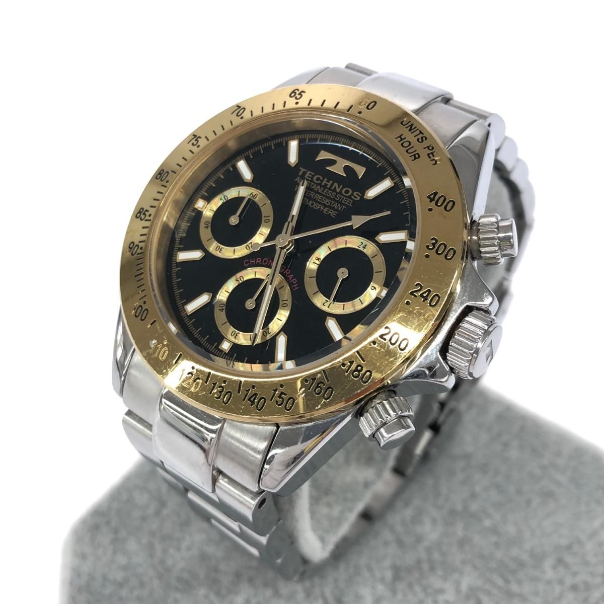 TECHNOS テクノス 腕時計 T4251 シルバーカラー SS メンズ クロノ 