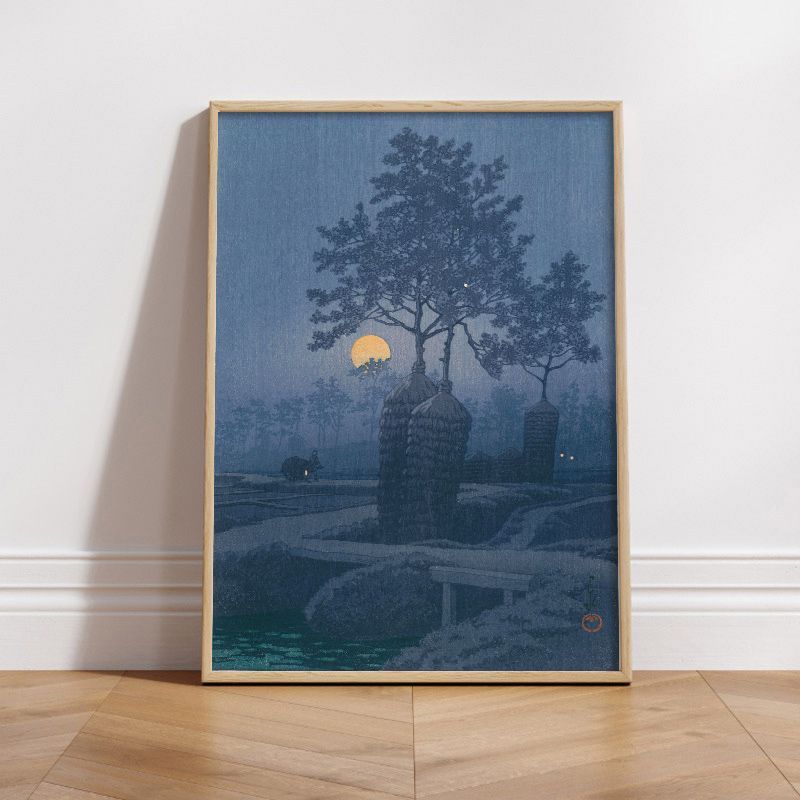 日本画 風景画レーム 風景画 月夜桜 日本画 原画 - 紫苑工房 | minne byGMOペパボ