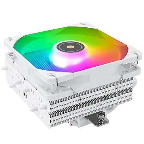 SI-100 WHITE ARGB D4 Thermalright SI-100 White argb cpuエアクーラー、6×6mmヒートパイプ、120mm pwm静音ファンcpuクーラー、s-fdb v 2.0ベアリング、aghp 3.0テクノロジー、am