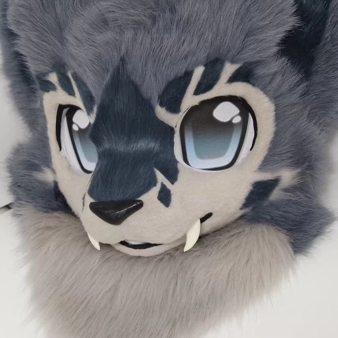 着ぐるみヘッド 狼 NO.173 グレー 全頭ヘッド ケモノ ファースーツ ぬいぐるみ コスプレ コスチューム kigurumi