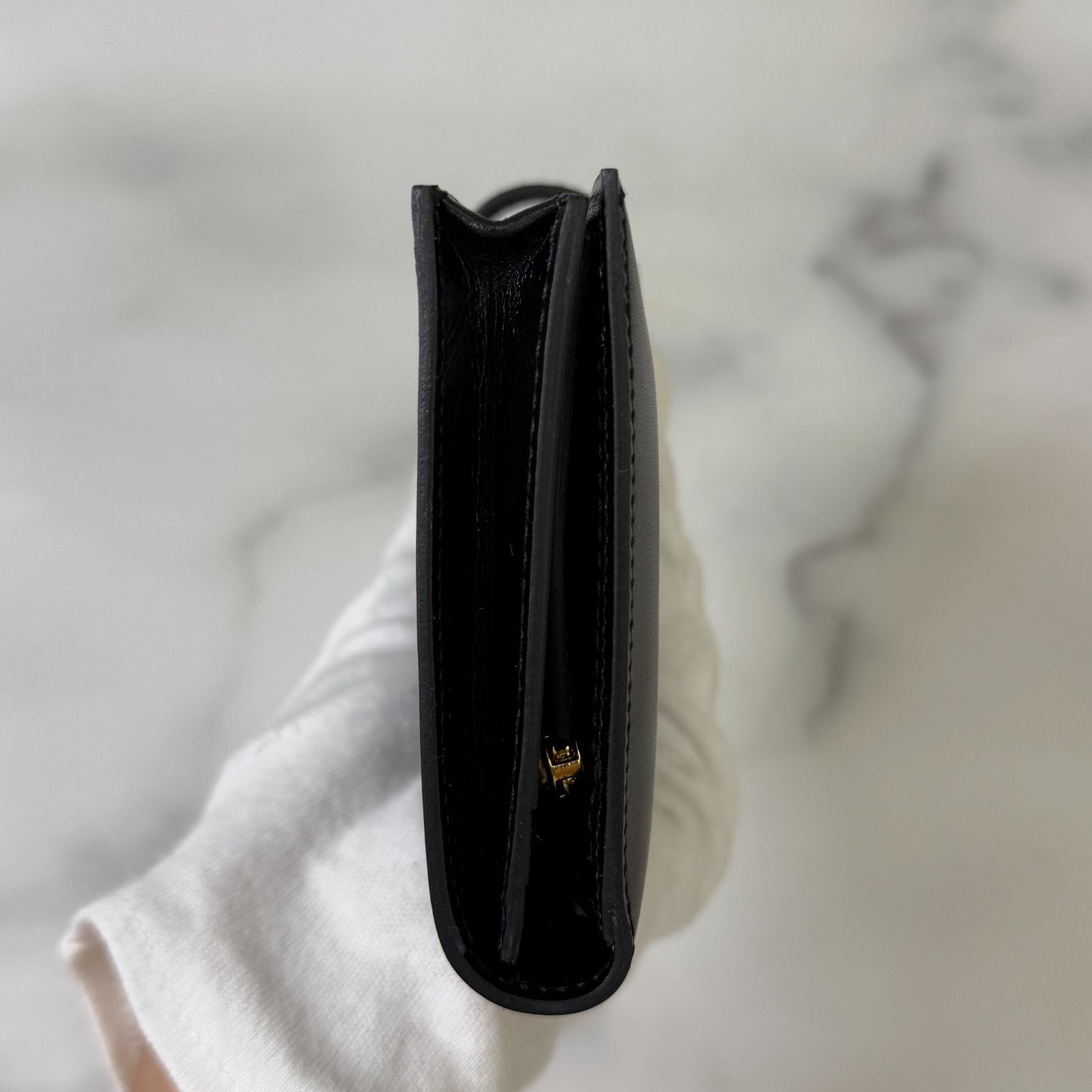 最終セール！】エルメス べアンスフレ 長財布 ボックスカーフ ブラック