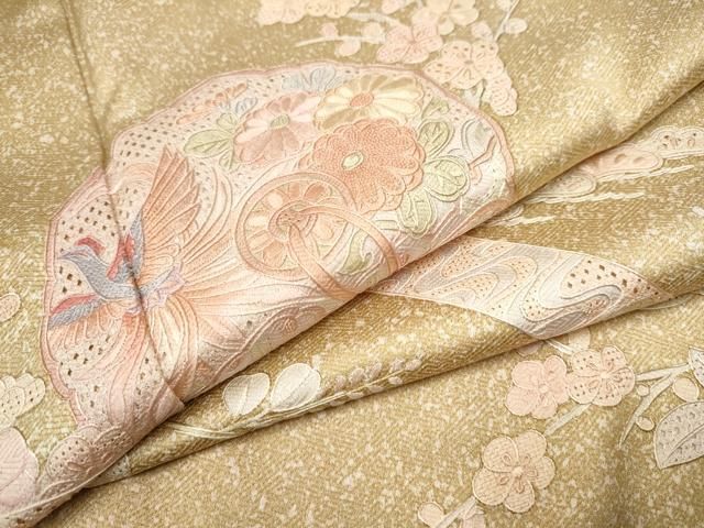 平和屋着物▽中国三大刺繍 スワトウ刺繍 総刺繍 訪問着 鏡裏鳳凰