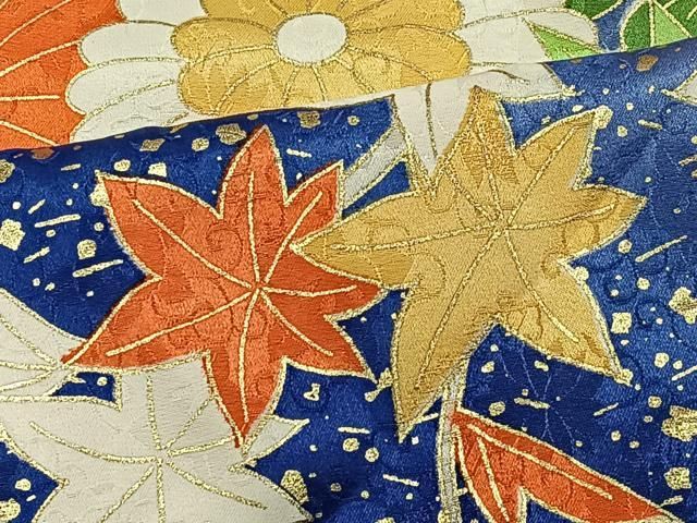平和屋着物□豪華振袖 駒刺繍 草花文 暈し染め 金彩 正絹 逸品