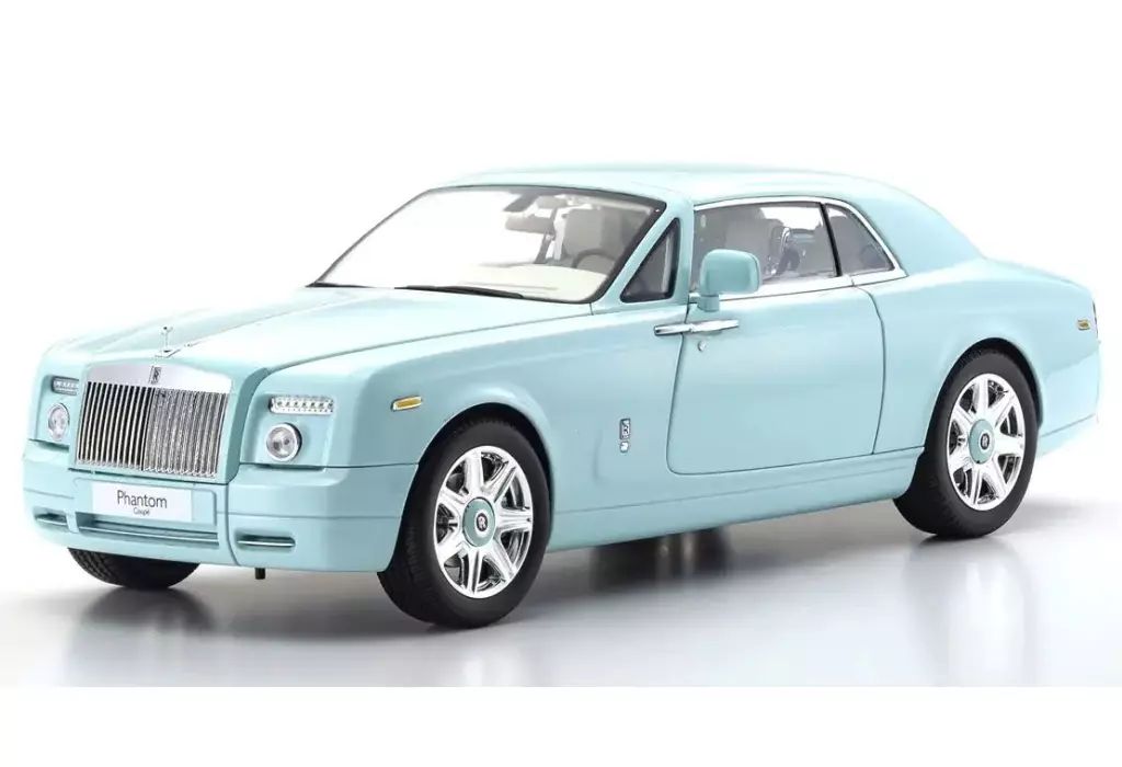 新品ミニカー 1⁄18 ロールス・ロイス ファントム クーペ(ターコイズ