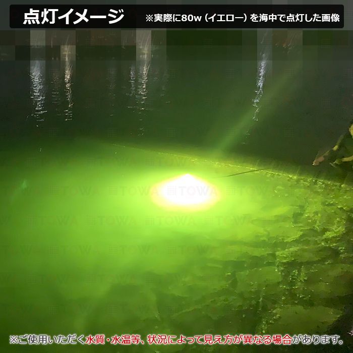 明るさ調整器付き【一年保証】LED 水中集魚灯水中ライト 水中灯