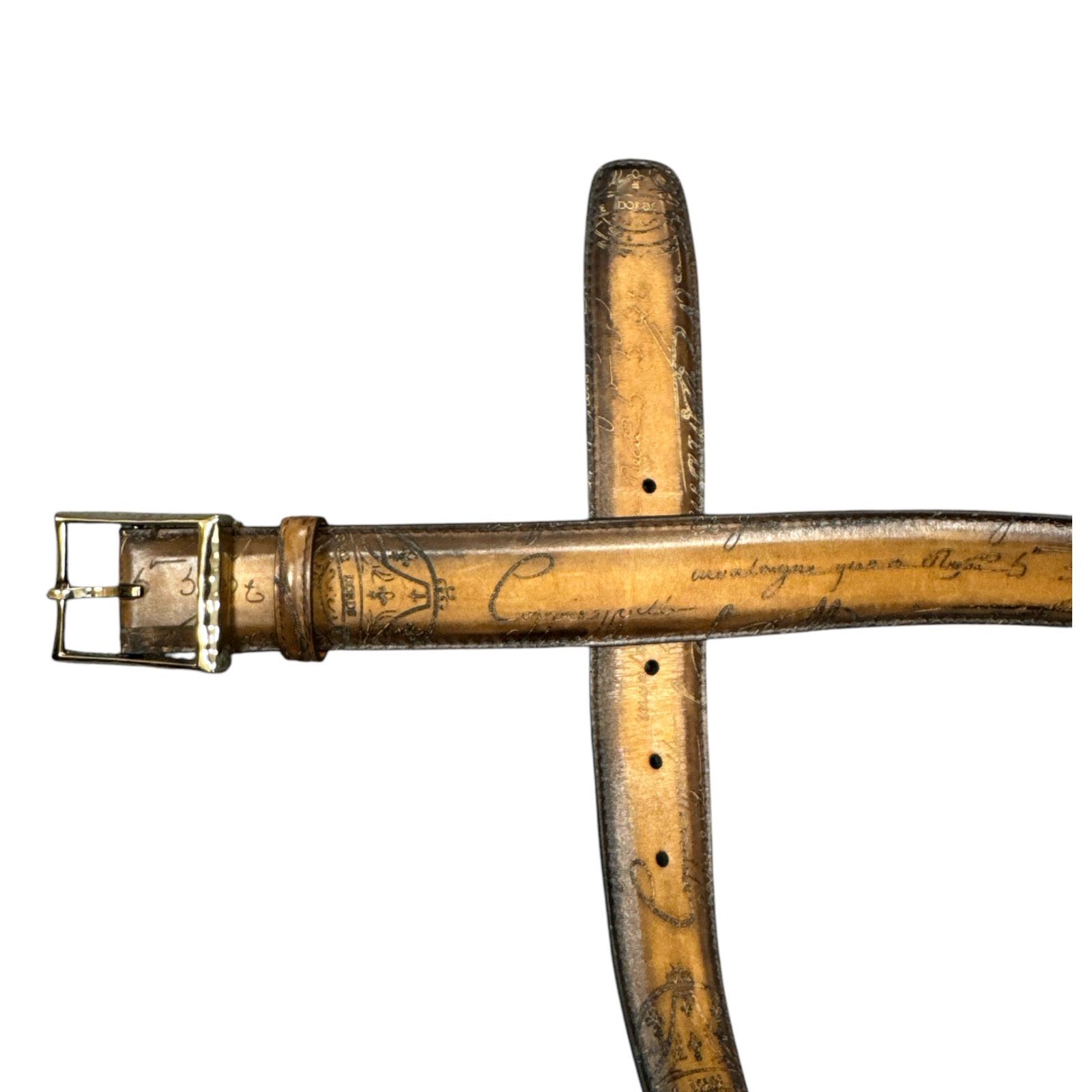 Berluti ベルルッティ　カリグラフィ　レザー　ベルト BERLUTI - Berluti カリグラフィ レザー ベルトの通販 by CYCLE HEARTS