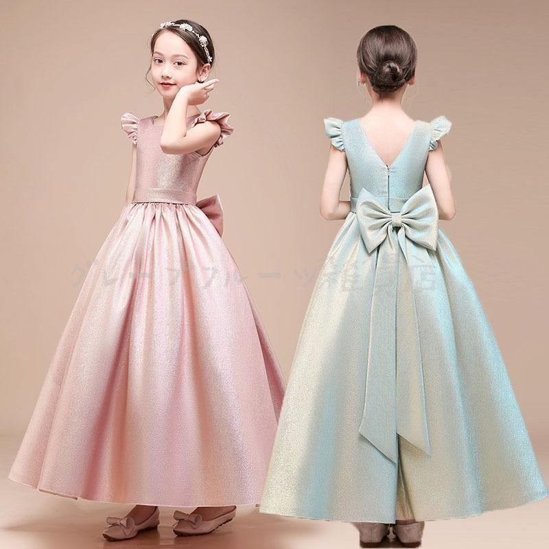 子供ドレス ピアノ発表会 ジュニアドレス ふんわりチュール160 150 140 演奏会 結婚式 キッズ こども コンクール 子供服 女の子