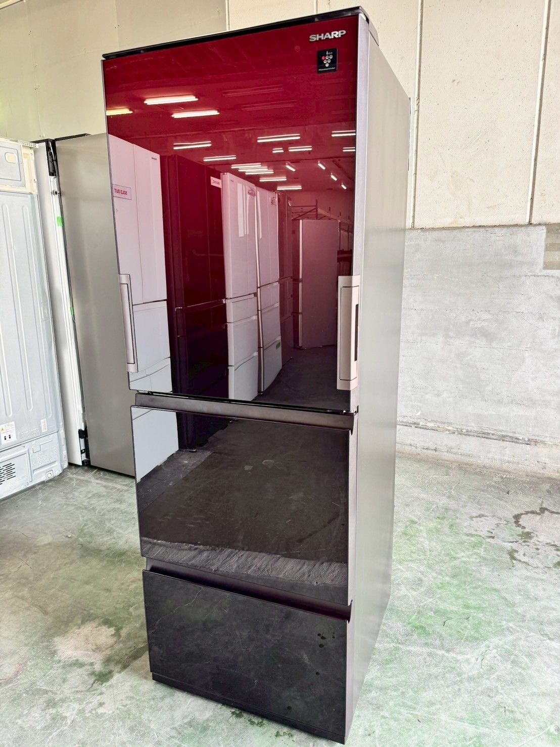 【KOVAN様】SHAR冷蔵庫 SJ-GW35G-R 350Lレッド(送料込み) 札幌市内近郊限定 SHARP 3ドアプラズマクラスター冷蔵庫 SJ-GW35G-R 2021年