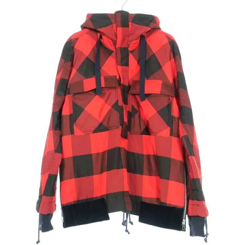 sacai マウンテンパーカー 1744 赤黒チェック 2026年最新】sacai メンズ マウンテンパーカーの人気アイテム - メルカリ