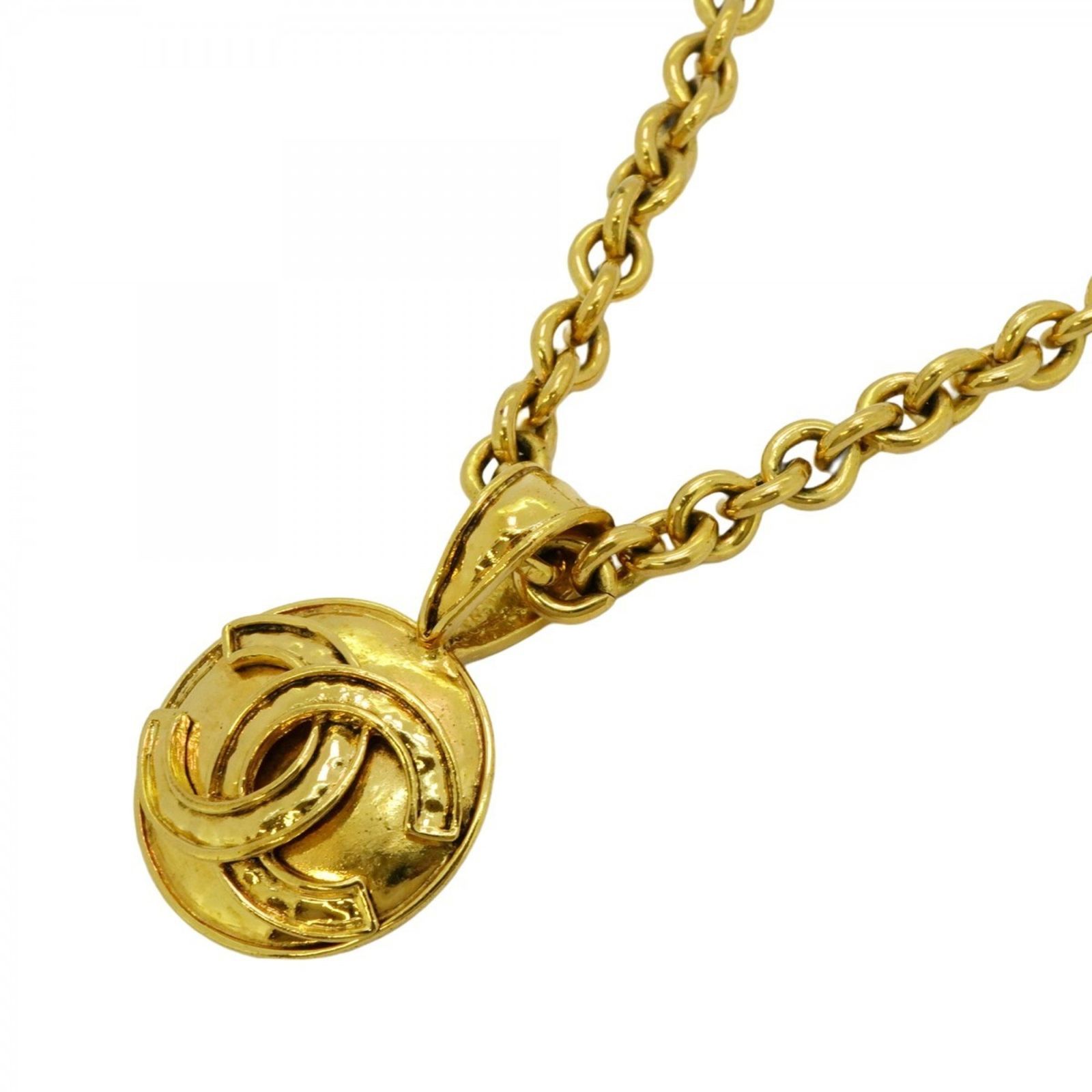 シャネル Chanel シャネル ネックレス ココマーク サークル GPメッキ ゴールドレディース