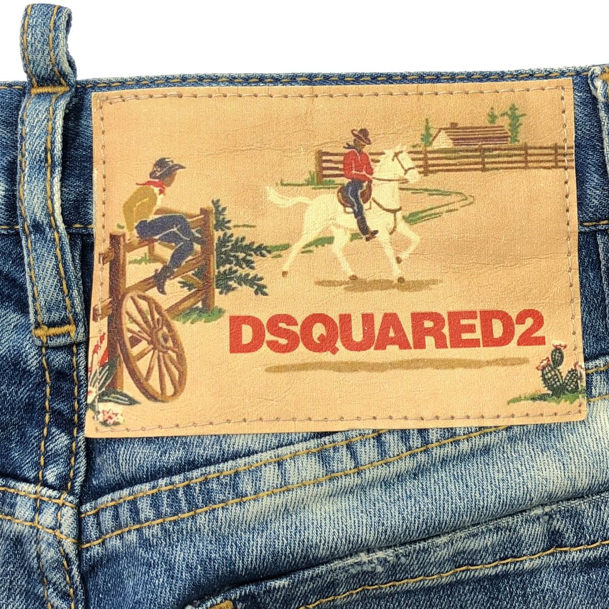 DSQUARED2 ディースクエアード 18AW ダメージリペア加工スキニーデニム 