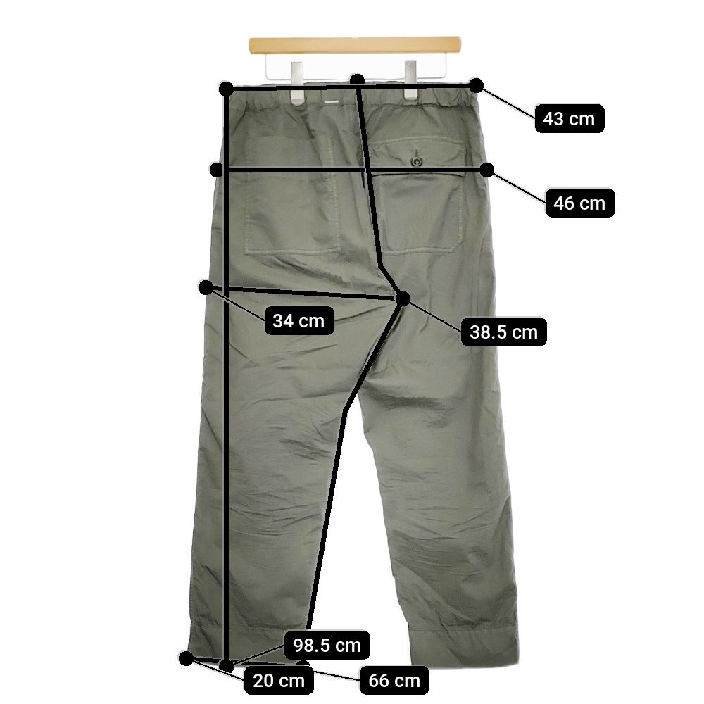 MHL. SUPERFINE COTTON TWILL 595-4143504 サイズ3 イージー パンツ