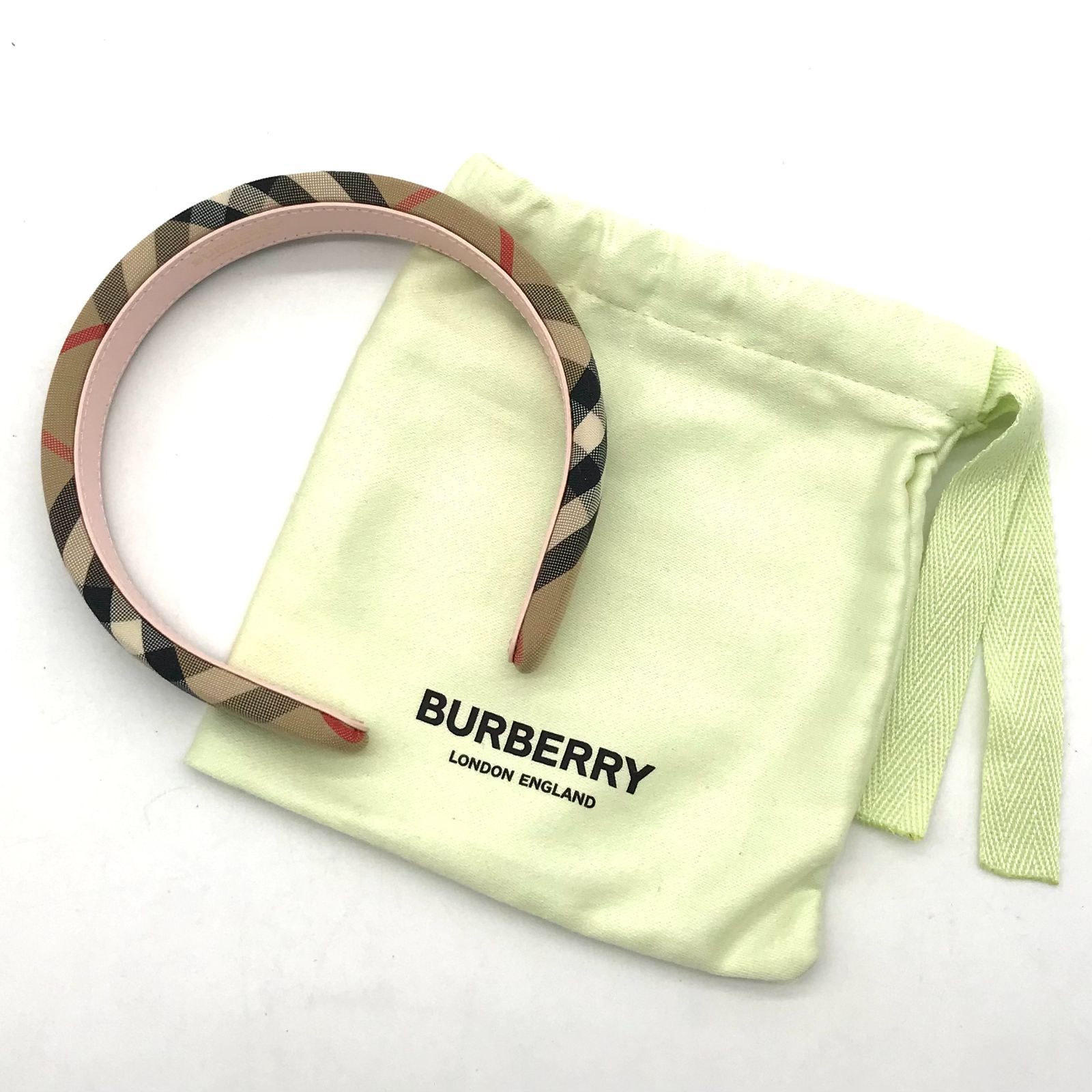 美品 BURBERRY カチューシャ チェック ヘアバンド バーバリー - ヘア