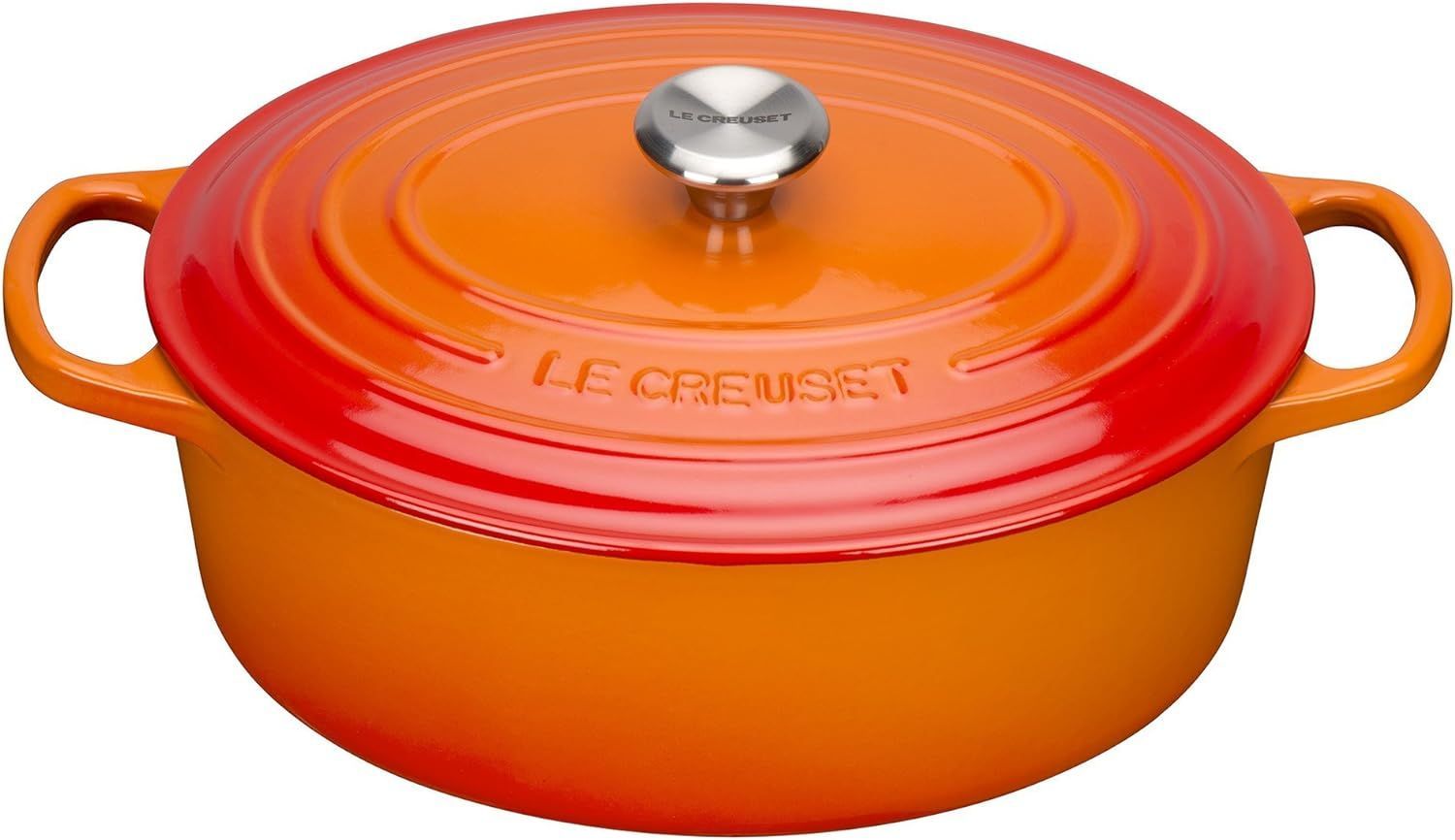 ル・クルーゼ(Le Creuset) シグニチャー ココット・オーバル 25 cm オレンジ【日本正規販売品】