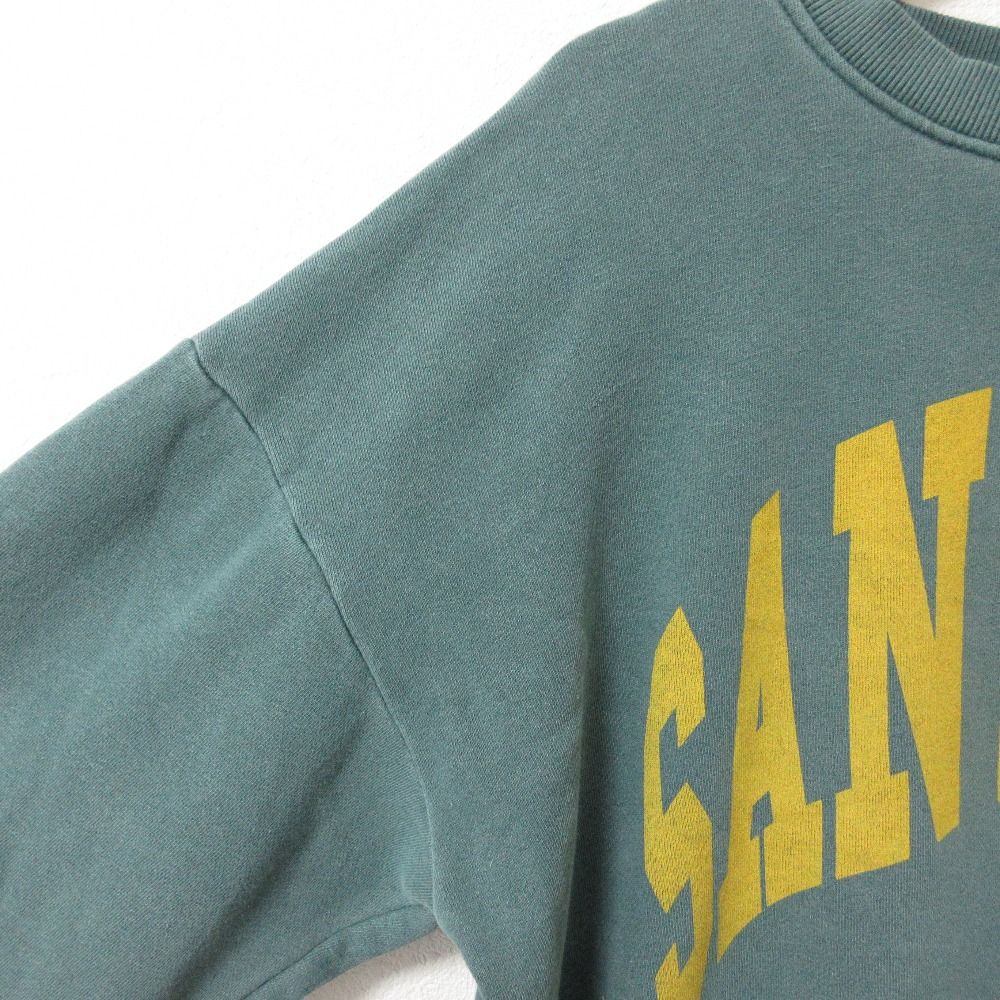 美品 21AW Newtone ニュートーン ドゥーズィエムクラス取り扱い SAN DIEGO スウェット オーバーサイズ プルオーバー 0 F グリーン レディース 古着 中古 美品 21AW Newtone ニュートーン ドゥーズィエムクラス取り扱い