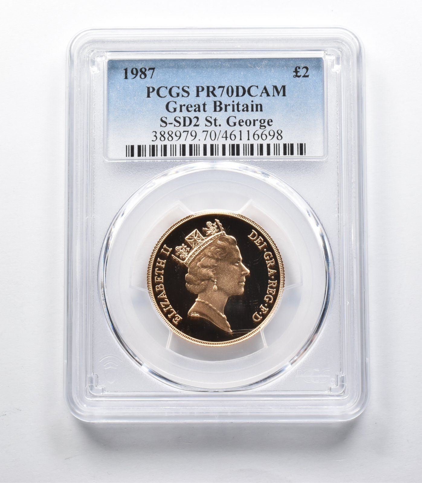 PR70 DCAM 1987 Great Britain 2 Pounds S-SD2 St. George PCGS *9411