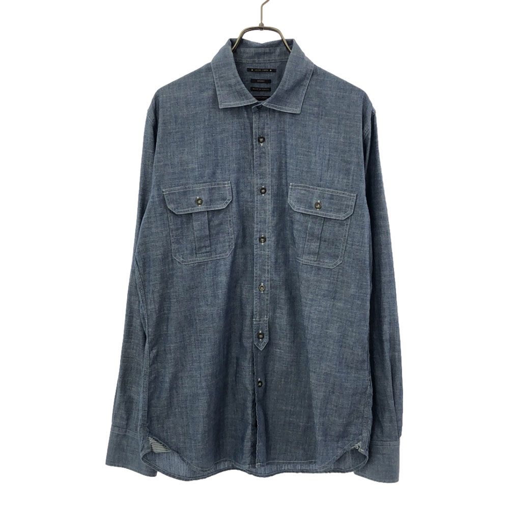 ヤコブコーエン 長袖 シャンブレーシャツ 39 ブルー系 JACOB COHEN メンズ
