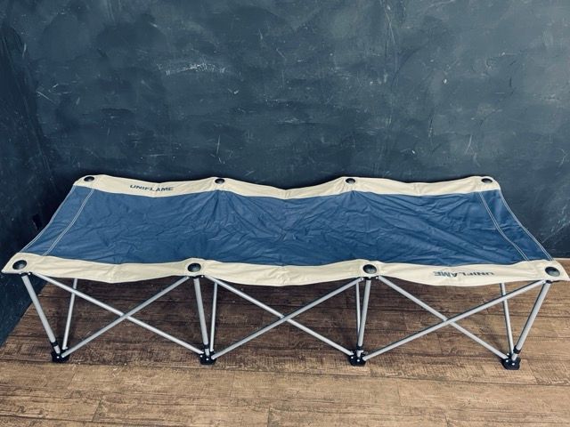 フォールディングコット【】廃盤カラー ブルー系 希少 UNIFLAME