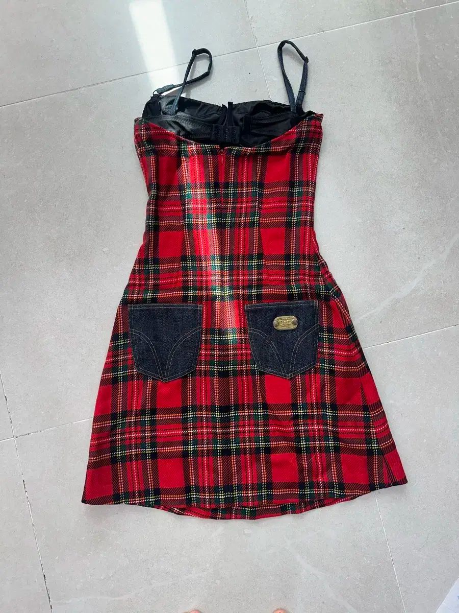 Dolce-Gabbana ドルチェ&ガッバーナ 赤 タータンチェック ミニ ワンピース