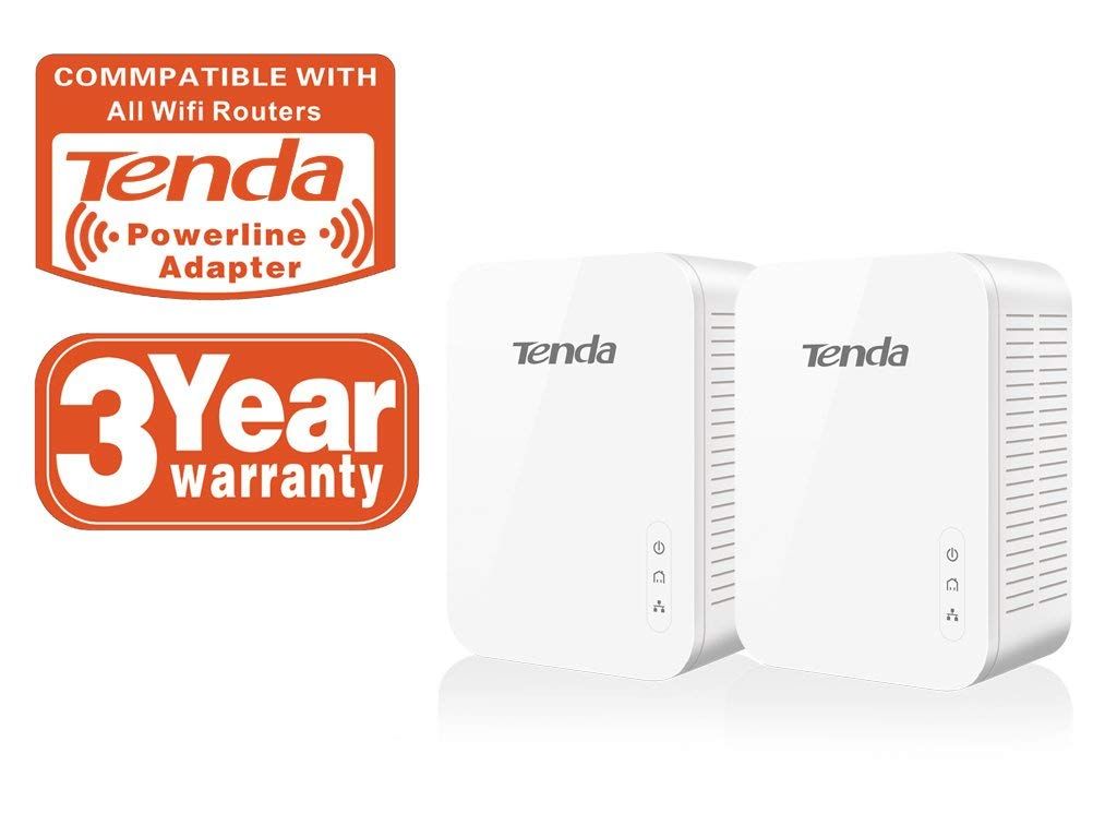 Tenda AV1000 1ポートギガビット電力線アダプタ、最大1000Mbps（PH3） Tenda AV1000 1ポートギガビット電力線アダプタ、最大1000Mbps（PH3