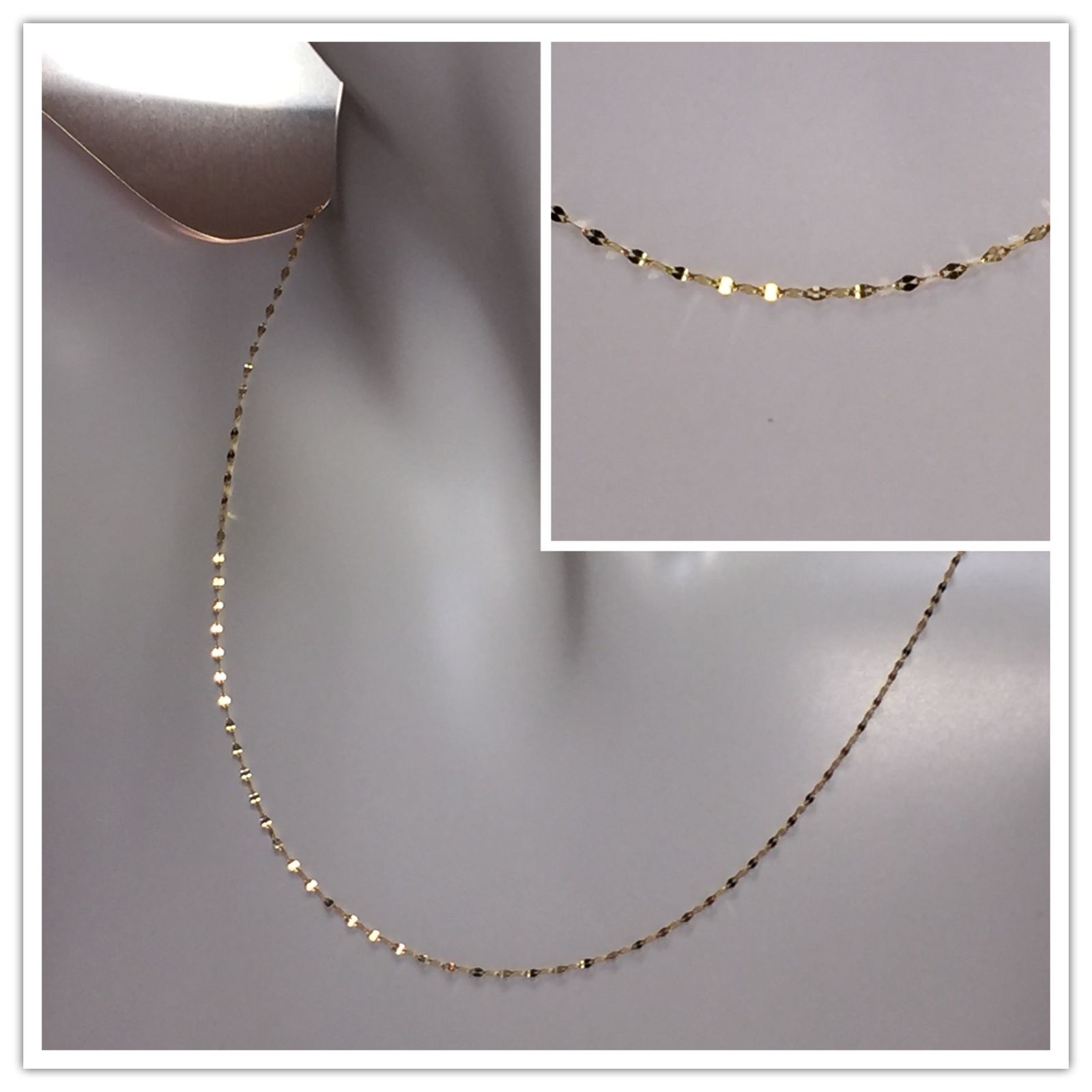 k18YG AU750 k18金 イエローゴールド ネックレス スクェア - メルカリ