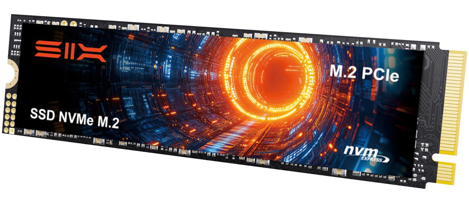 SIX NVMe M.2 SSD PCIe Gen4x4 1TB M.2 2280規格 最大7350MB|s読込 - PS5メモリー拡張対応|ヒートシンク付属 ノートPC デスクトップ用内蔵SSD ゲーミング高速化