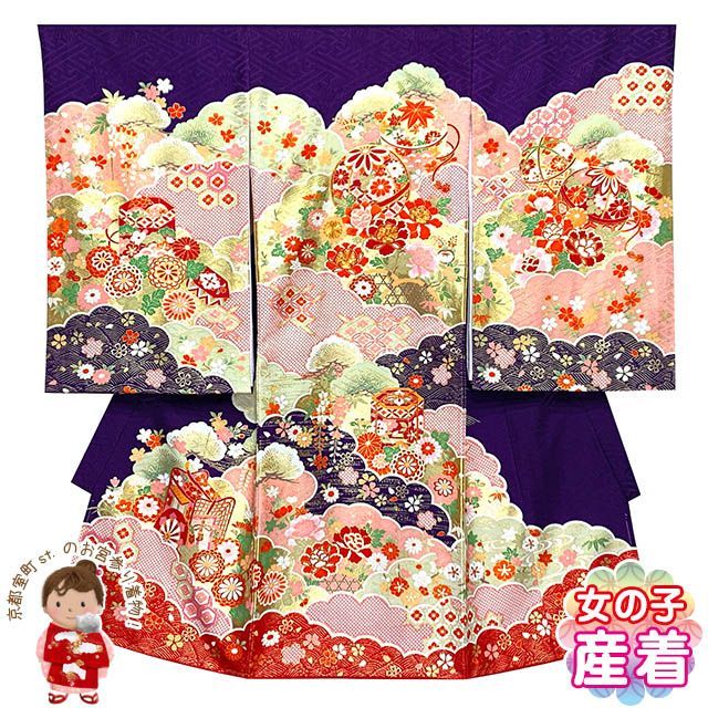新品 お宮参りの着物 女の子 まり柄 放せ