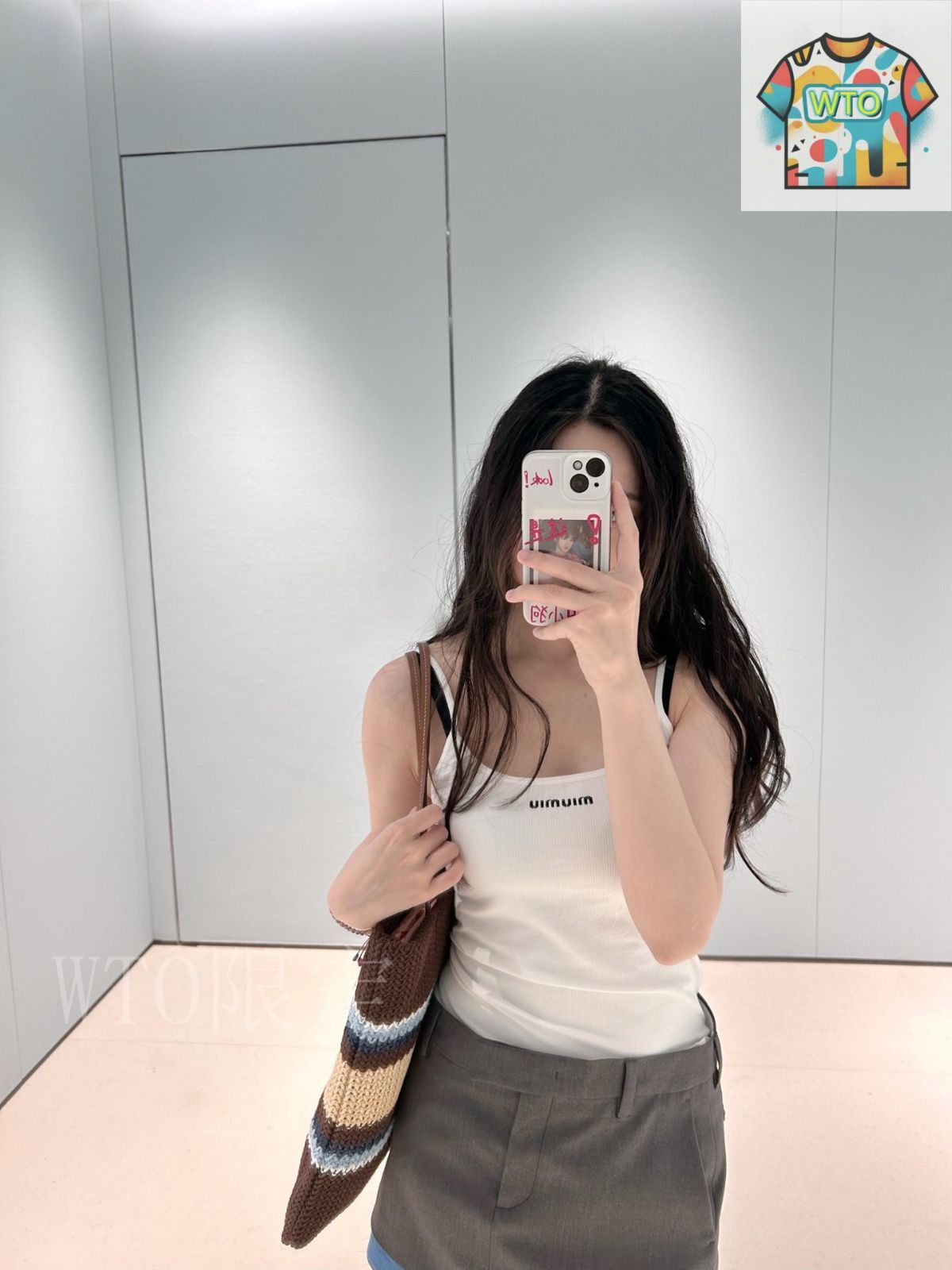 MARK KENLY DOMINO TAN フロントスリットロングスカート 黒 Unblend