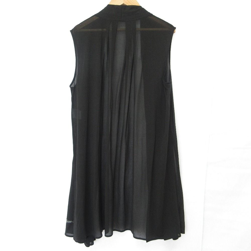 近年 新品同様 ライン柄 レオナール ベスト パーカー 36 38 紺 近年 新品同様 ライン柄 レオナール ベスト パーカー 36 38 紺