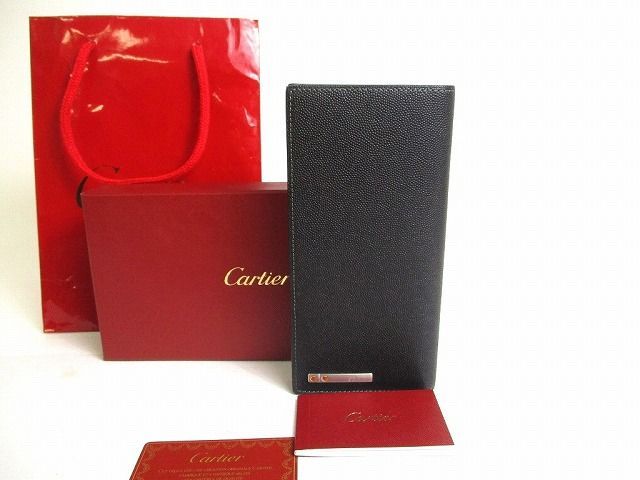 カルティエ Cartier サントス ドゥ カルティエ グレインレザー 2つ折り 長財布 インターナショナル ウォレット メンズ レディース 【 未使用保管品】 - メルカリ