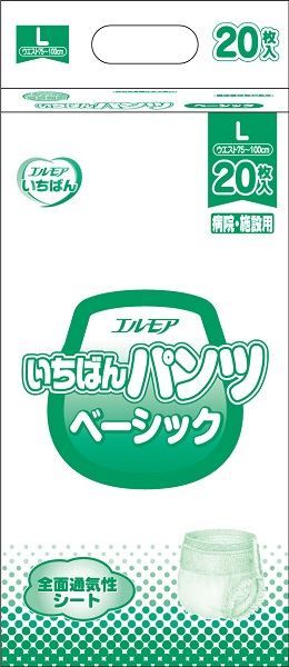 まとめ買い-6点セット エルモアいちばん パンツベーシック Ｌ カミ商事 大人用オムツ