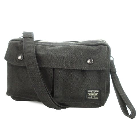 ポーター PORTER 吉田カバン SMOKY スモーキー ショルダーバッグ キャンバス ロゴ ハンドルストラップ付き ダークグレー 3132 /AH9 GY18