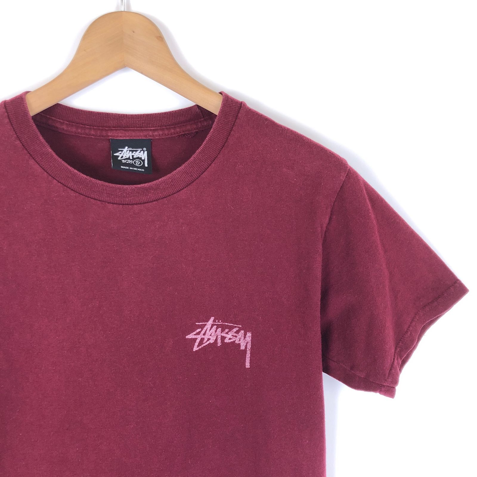 ステューシー STUSSY Tシャツ バックプリント 黒タグ 復刻 バー 