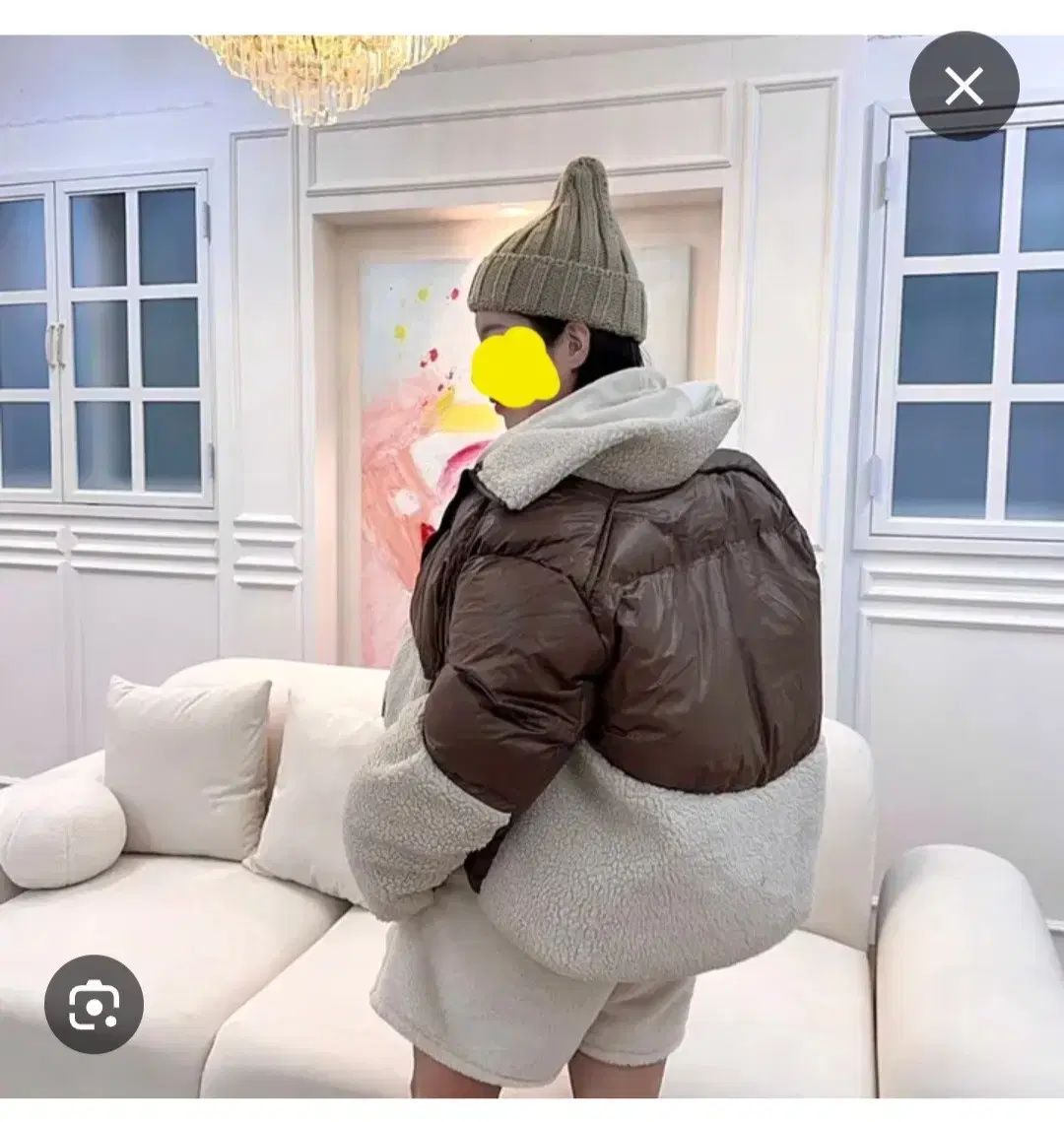 タンカー フリース配色 ダウン ブルゾン フリーサイズ