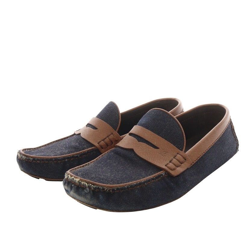 ルイヴィトン LOUIS VUITTON ドライビングシューズ スリッポン デニム  