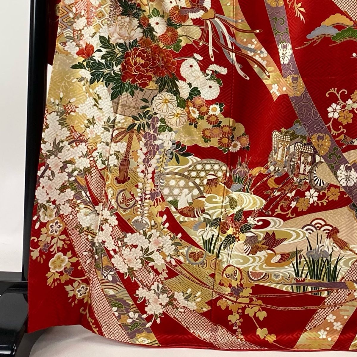 振袖 美品 秀品 身丈157cm 裄丈65cm 正絹（振袖 身丈159.5cm 裄