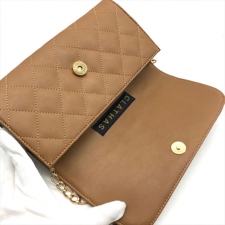 美品 CLATHAS クレイサス 2WAY クラッチ チェーン ショルダー バッグ