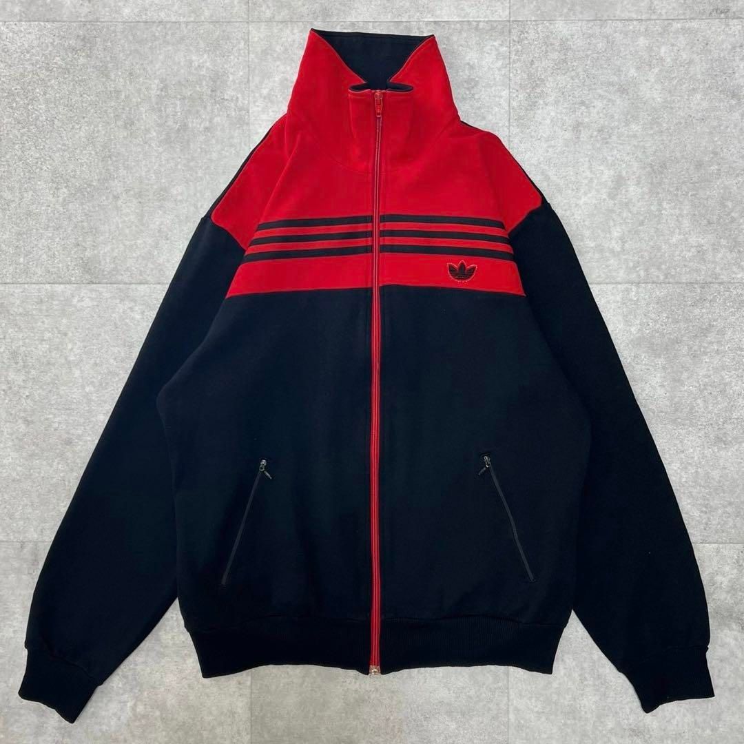 希少　アディダス　70s トラックジャケット　ビンテージ　赤　6号　ジャージ 希少 アディダス 70s トラックジャケット ビンテージ 赤 6号