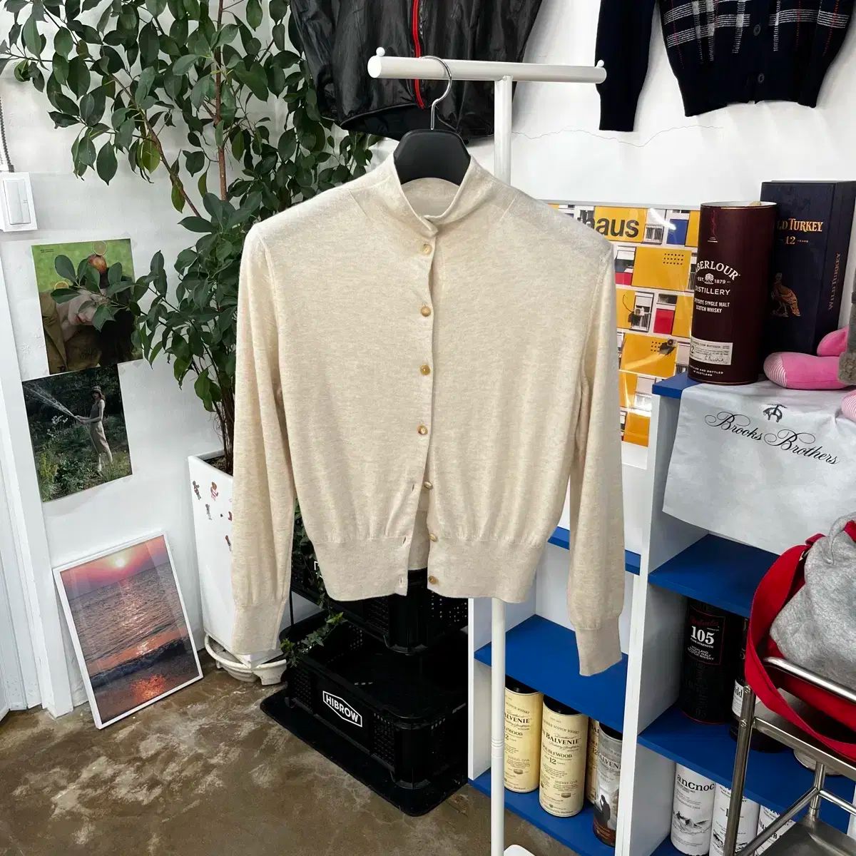 the CASHMERE カシミヤ 100 % ボタン カーディガン 85