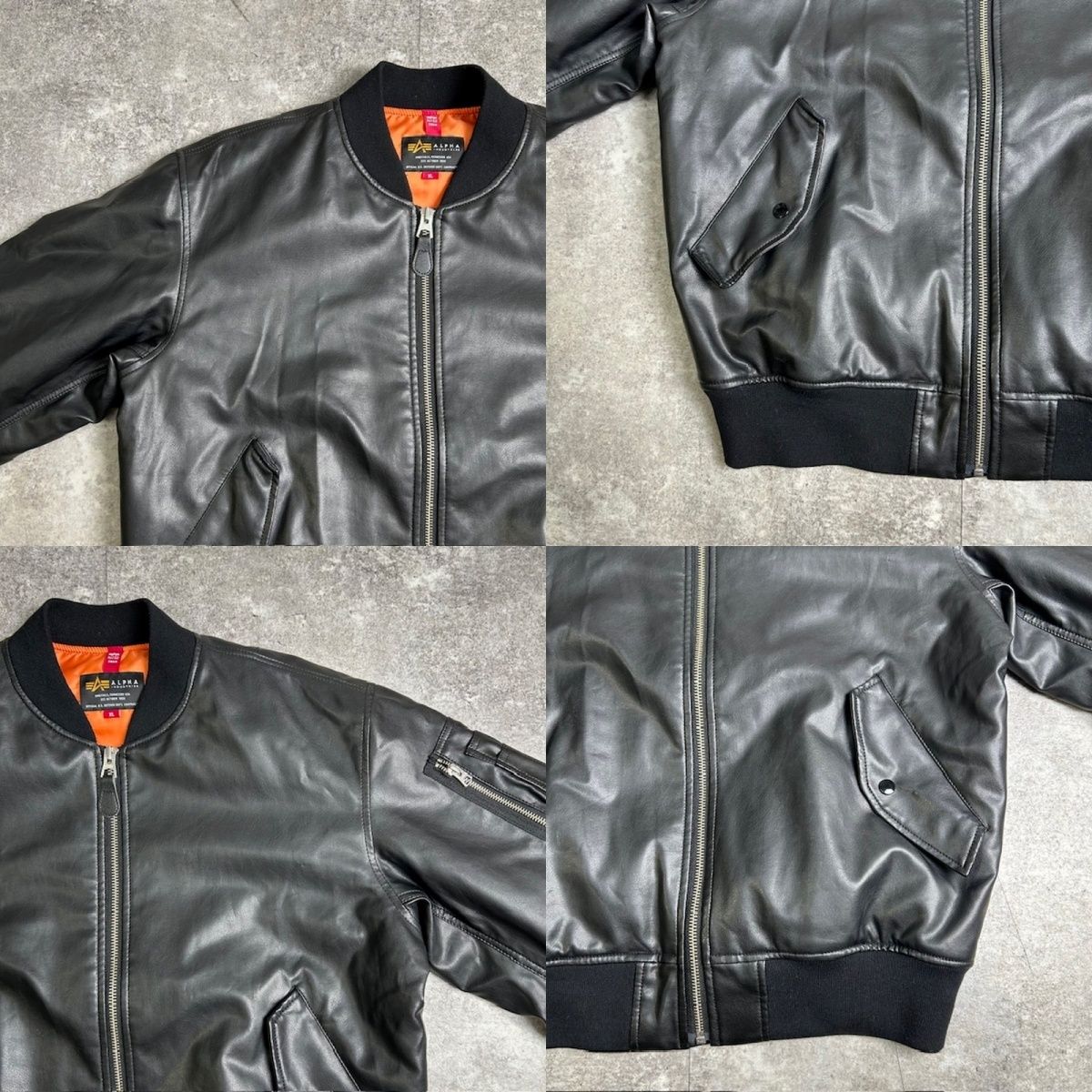 ALPHA INDUSTRIES MA-1レザージャケットGENUINE 91s298mg2aL.jpg