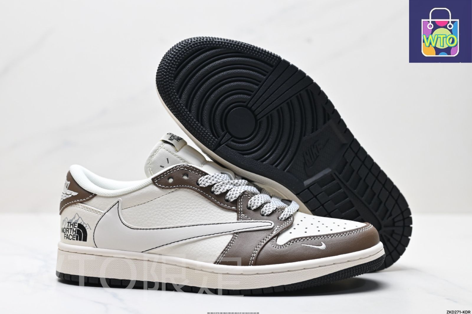 全新未使用Nike AJ1 逆スウッシュ Travis Scott x エア