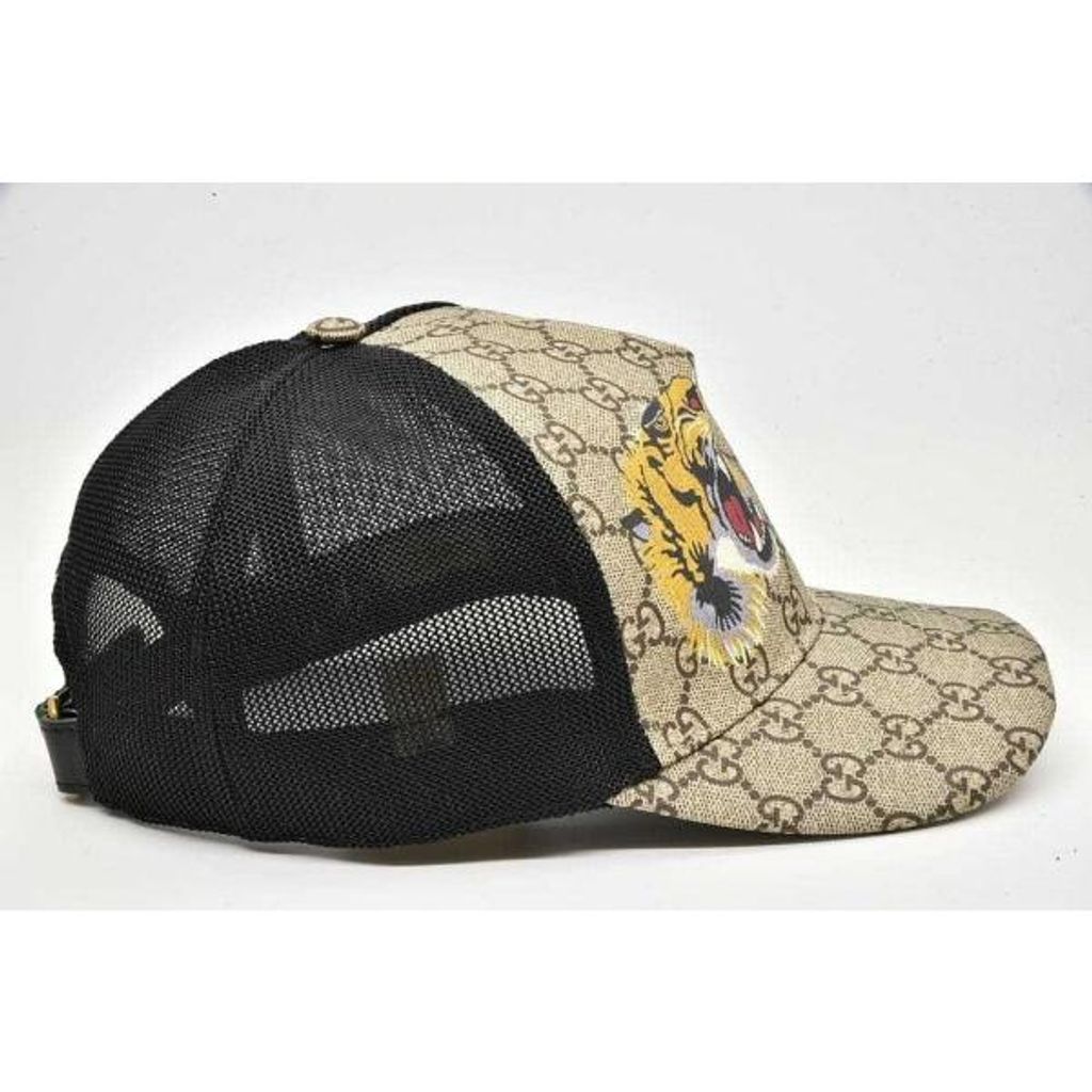 グッチ GUCCI GGスプリーム タイガー ベースボールキャップ メッシュ M