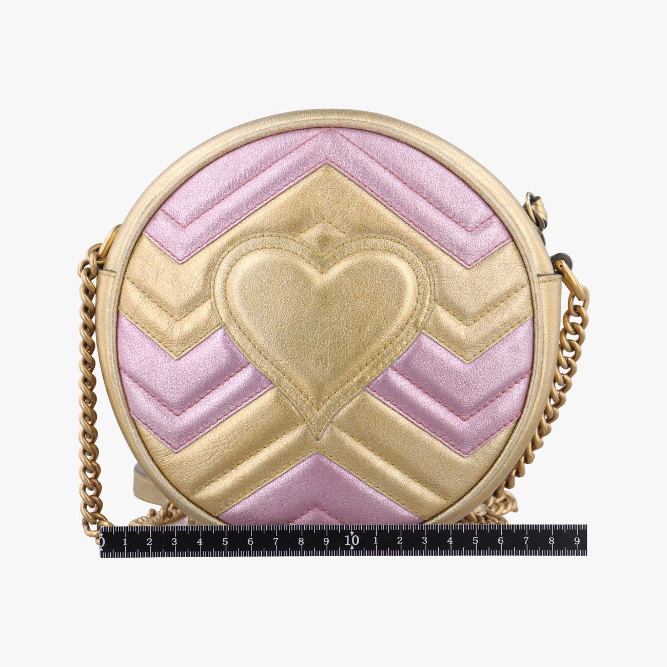 グッチGucciGGマーモントピンク×ゴールドレザー550154G027652212