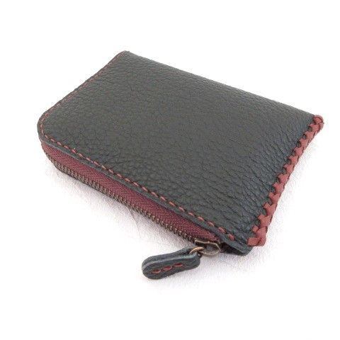 《L.C.雅》牛革・Ｌ字ファスナー・コインケース・シュリンクレザー・0500