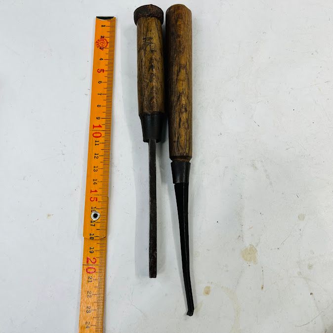 中古】宮大工 鑿ノミ22本セットほぼ在銘 叩きノミ20本突きノミ2本 将 
