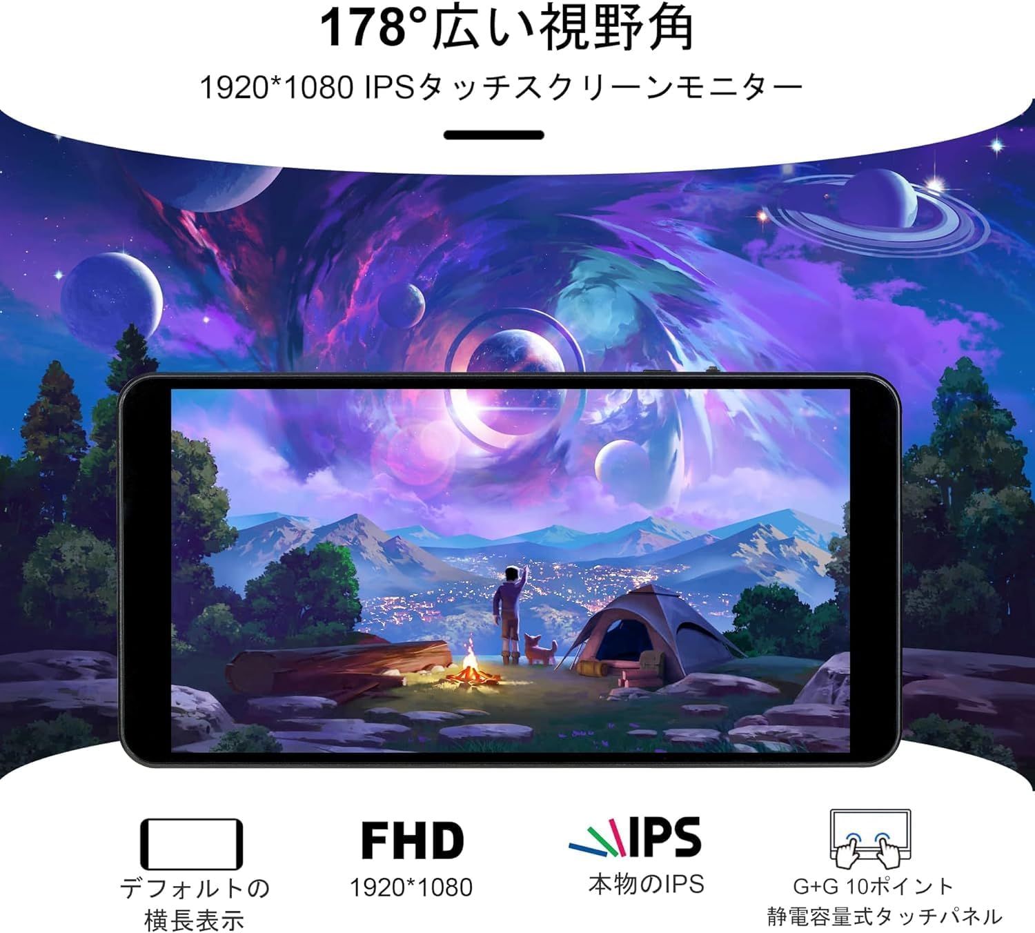 【最安値挑戦】 数量 1920x1080タッチスクリーンディスプレイ1080Pゲーミングモニター ボックス| PS4 FHD | IPS XBOX|スイッチ用 7インチポータブルモニター